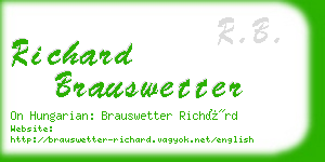 richard brauswetter business card